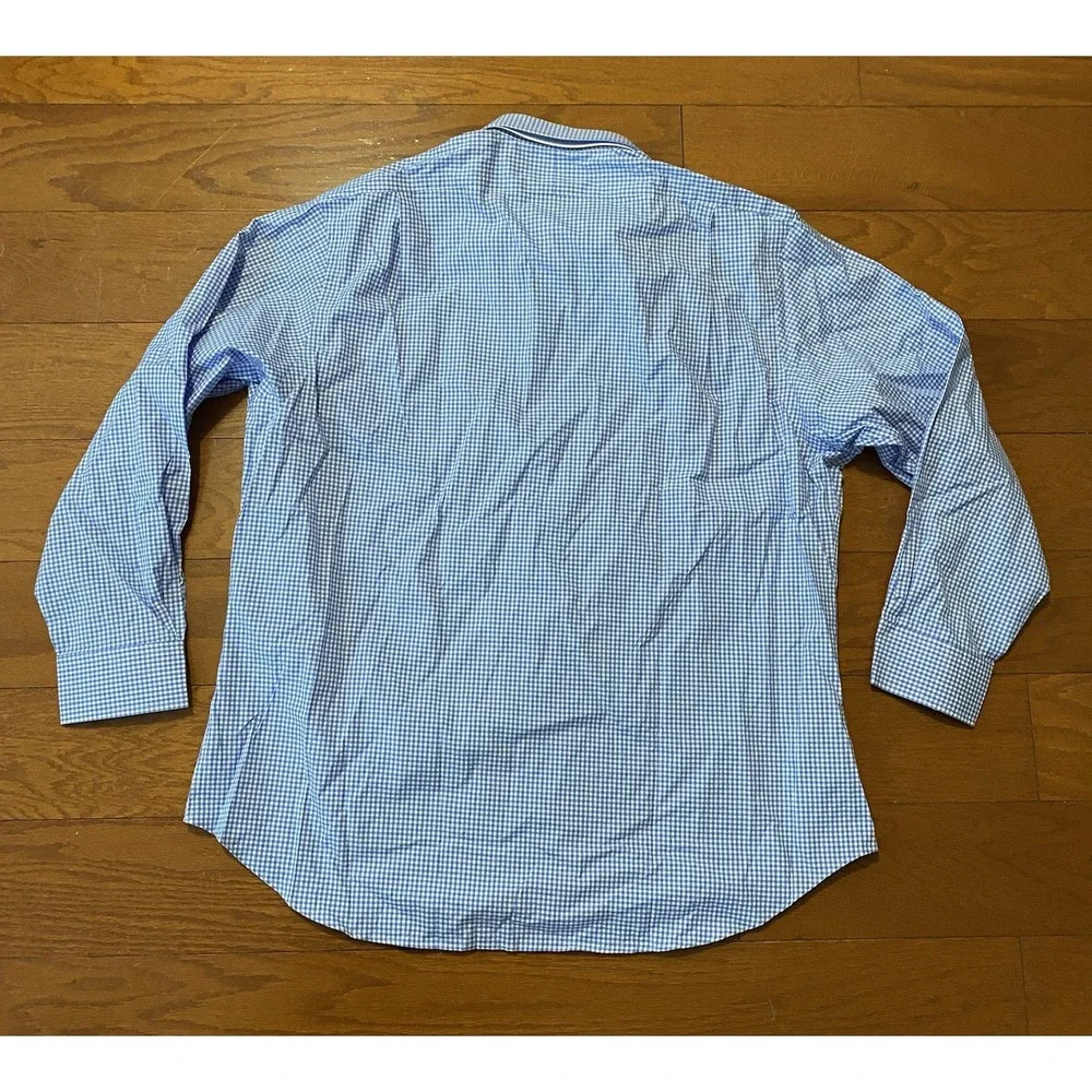 NWT Polo Ralph‎ Lauren Custom Fit Blue Dress Shirt Check Men's 18 34/35 New! $85